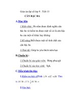 Giáo án đại số lớp 9 - Tiết 15 CĂN BẬC BA pptx