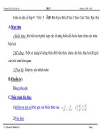 Giáo án đại số lớp 9 - Tiết 13: Rút Gọn Biểu Thức Chứa Căn Thức Bậc Hai potx