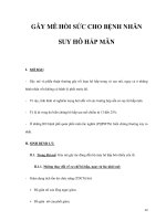 GÂY MÊ HỒI SỨC CHO BỆNH NHÂN SUY HÔ HẤP MÃN ppt