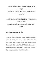 ĐỒ TRANG SỨC THỜI HÙNG VƯƠNG QUA CHẤT LIỆU ĐÁ, ĐỒNG, VÀNG, NGỌC, MÃ NÃO, THỦY TINH potx