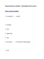 Business Idioms in English – Intermediate level''''s archiveWays of saying goodbye pptx