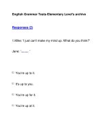 English Grammar Tests-Elementary Level''''s archiveResponses (2) pot