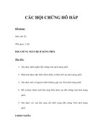 CÁC HỘI CHỨNG HÔ HẤP potx