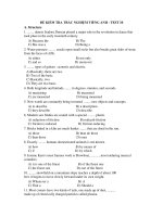 ĐỀ KIỂM TRA TRẮC NGHIỆM TIẾNG ANH - TEST 10 potx