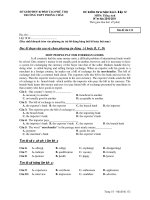 ĐỀ KIỂM TRA HK II MÔN ANH VĂN - TRƯỜNG THPT PHONG CHÂU( Mã đề 132) ppt