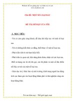 Giáo án chương trình mới: Lớp Chồi Chủ Đề: ĐỀ TÀI: BÍ MẬT CỦA TÔI doc