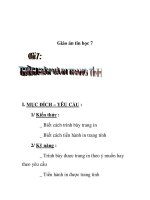 Giáo án tin học 7 - MỤC ĐÍCH – YÊU CẦU pptx