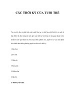 CÁC THỜI KỲ CỦA TUỔI TRẺ pdf
