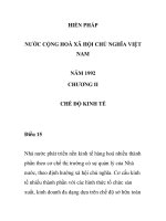 HIẾN PHÁP NƯỚC CỘNG HOÀ XÃ HỘI CHỦ NGHĨA VIỆT NAM NĂM 1992 - CHƯƠNG II pps
