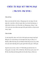 CHÂU ÂU HẬU KỲ TRUNG ĐẠI ( TK XVI -TK XVII )_3 doc