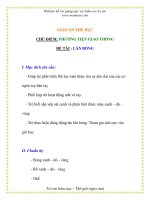 Giáo án chương trình đổi mới ĐỀ TÀI : LĂN BÓNG pot