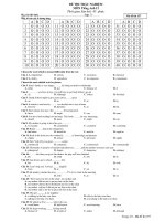 ĐỀ THI TRẮC NGHIỆM MÔN Tiếng Anh 12 - Mã đề thi 357 pot