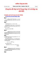 chuyên đề đại số tổ hợp 12 có đáp án chi tiết pptx