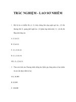 TRẮC NGHIỆM - LAO SƠ NHIỄM ppsx