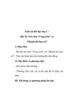 Giáo án thể dục lớp 2 – Bài 35: Trò chơi “Vòng tròn” và “Nhanh lên bạn ơi!” docx