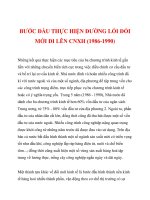 BƯỚC ĐẦU THỰC HIỆN ĐƯỜNG LỐI ĐỔI MỚI ĐI LÊN CNXH (1986-1990)_2 doc