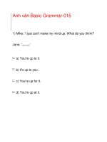 Anh văn Basic Grammar-015 ppt