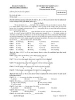 ĐỀ THI THỬ TỐT NGHIỆP LẦN 2 MÔN: TIẾNG ANH - TRƯỜNG THPT ANH SƠN 3 doc