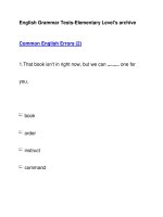 English Grammar Tests-Elementary Level''''s archiveCommon English Errors (2) pdf