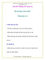 Giáo án chương trình mới: Lớp lá Chủ đề: Những con vật đáng yêu pdf