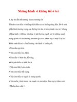 Những hành vi không tốt ở trẻ pot