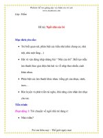 Giáo án chương trình mới: Lớp lá Đề tài: Ngôi nhà của bé potx