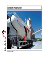 Investor presentation january 2009 holcim ltd 2009