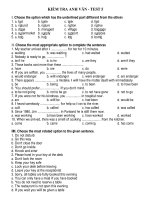 KIỂM TRA ANH VĂN - TEST 5 pps