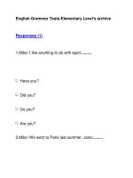 English Grammar Tests-Elementary Level''''s archiveResponses (1) ppt