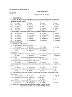 ĐỀ THI THỬ ĐẠI HỌC KHỐI D Môn : Tiếng Anh - Mã đề 374 pps