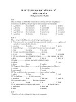 ĐỀ LUYỆN THI ĐẠI HỌC NĂM 2011 - SỐ 11 MÔN: ANH VĂN doc