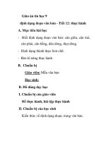 Giáo án tin học 9 định dạng đoạn văn bản - Tiết 12: thực hành pptx