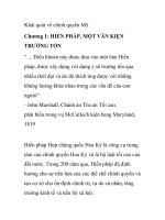 Khái quát về chính quyền Mỹ - Chương 1: HIẾN PHÁP, MỘT VĂN KIỆN TRƯỜNG TỒN “ pps