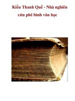 Kiều Thanh Quế - Nhà nghiên cứu phê bình văn học pps