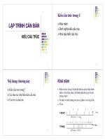 LẬP TRÌNH CĂN BẢN - KIỂU CẤU TRÚC pps