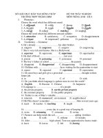 ĐỀ THI TRẮC NGHIỆM TRƯỜNG THPT TRÀM CHIM MÔN TIẾNG ANH - ĐỀ 4 doc