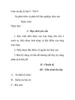 Giáo án địa lý lớp 9 - Tiết 9 Sự phát triển và phân bố lâm nghiệp, thủy sản pot