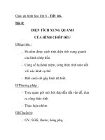 Giáo án hình học lớp 8 - Tiết 66. DIỆN TÍCH XUNG QUANH CỦA HÌNH CHÓP ĐỀU docx