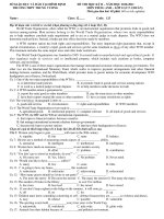 ĐỀ THI HỌC KỲ II – NĂM HỌC 2010-2011 MÔN TIẾNG ANH – LỚP 12 pptx