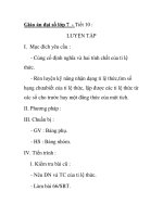 Giáo án đại số lớp 7 - Tiết 10 : LUYỆN TẬP pps