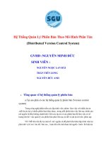 Hệ thống quản lý phiên bản theo mô hình phân tán pptx