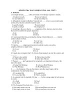 ĐỀ KIỂM TRA TRẮC NGHIỆM TIẾNG ANH - TEST 3 docx