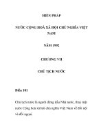 HIẾN PHÁP NƯỚC CỘNG HOÀ XÃ HỘI CHỦ NGHĨA VIỆT NAM NĂM 1992 - CHƯƠNG VII doc