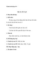 Giáo án tin học 10 -Tiết 35: ÔN TẬP docx