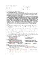 ĐỀ THI THỬ ĐẠI HỌC KHỐI D Môn : Tiếng Anh - Mã đề 372 pdf