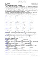 ĐỀ THI TRẮC NGHIỆM MÔN Tiếng Anh 12 - Mã đề thi 136 potx