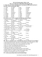 ÔN TẬP THI ĐẠI HỌC TIẾNG ANH docx
