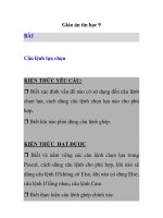 Giáo án tin học 9 - Câu lệnh lựa chọn docx