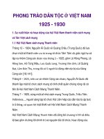 PHONG TRÀO DÂN TỘC Ở VIỆT NAM 1925 - 1930_1 pptx