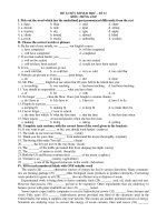 ĐỀ LUYỆN THI ĐẠI HỌC – SỐ 13 MÔN: TIẾNG ANH pps